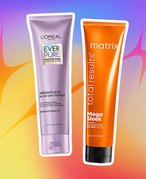 L’Oréal Paris EverPure Sulfate-Free Weightless Blow Dry Primer and Matrix Total Results Mega Sleek Blow Down Smoothing Leave-in Cream