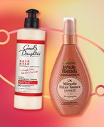 Two Hair products for flyaways on colorful background