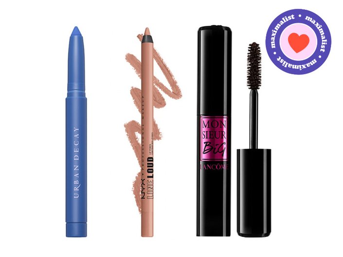 Urban Decay 24/7 Shadow Stick, NYX Professional Makeup Line Loud Vegan Longwear Lip Liner and Lancôme Monsieur Big Volumizing Mascara