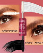 L'Oreal Paris Double Extend Mascara on a pink gradient background